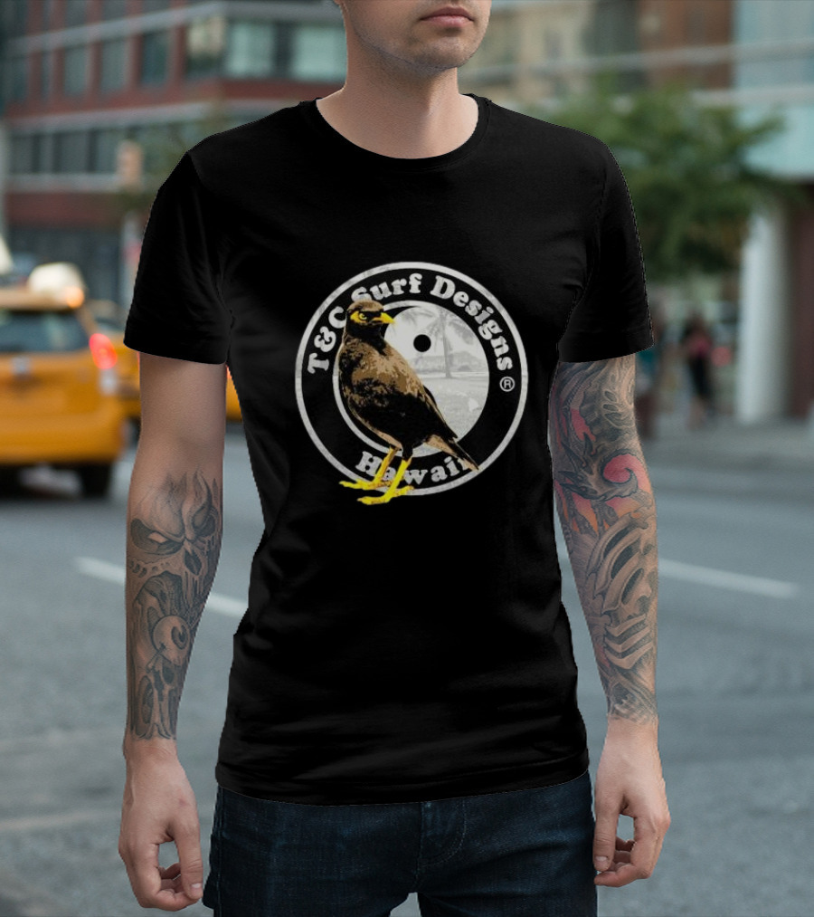 T&C Surf Designs Hawaii Myna Bird Circle T-Shirt