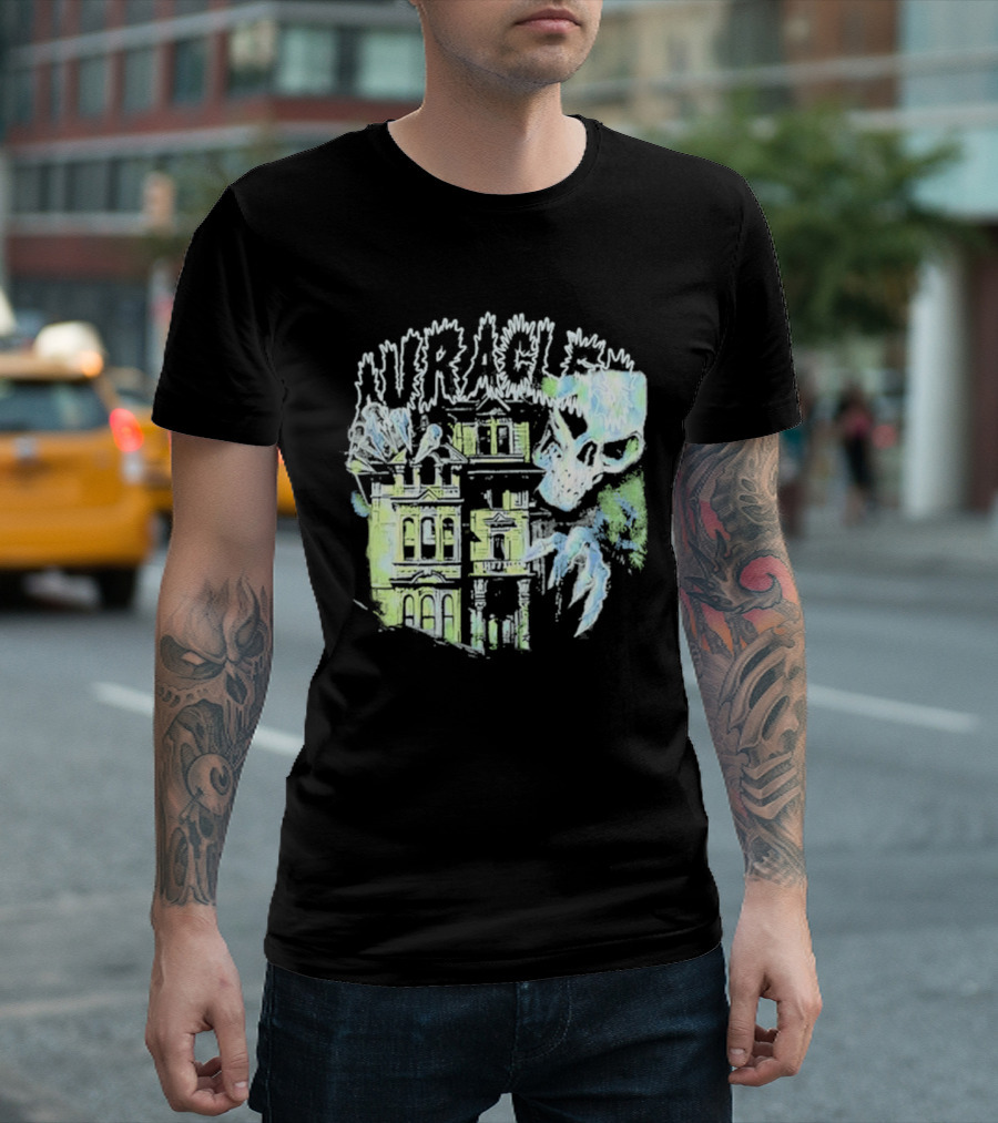 The Auracles Skeleton Haunted House Chris Brown T-Shirt