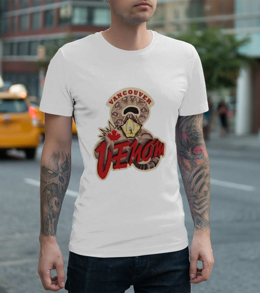 Vancouver Venom Rattlesnake Maple Leaf T-Shirt
