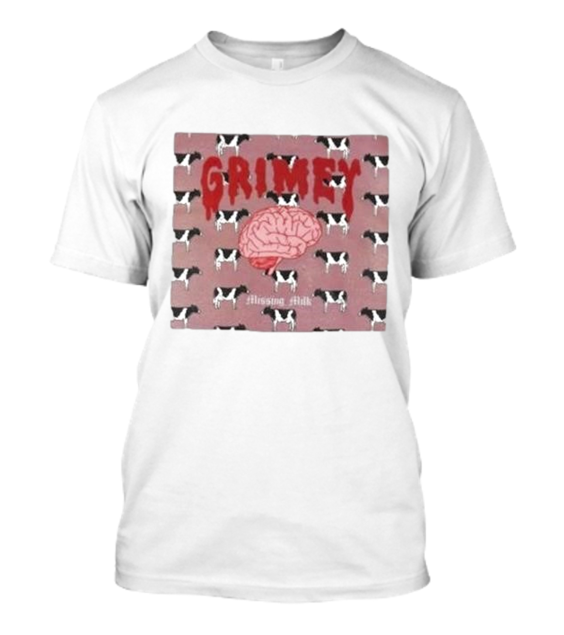 Grimey Missing Milk Brain And Cow T-Shirt