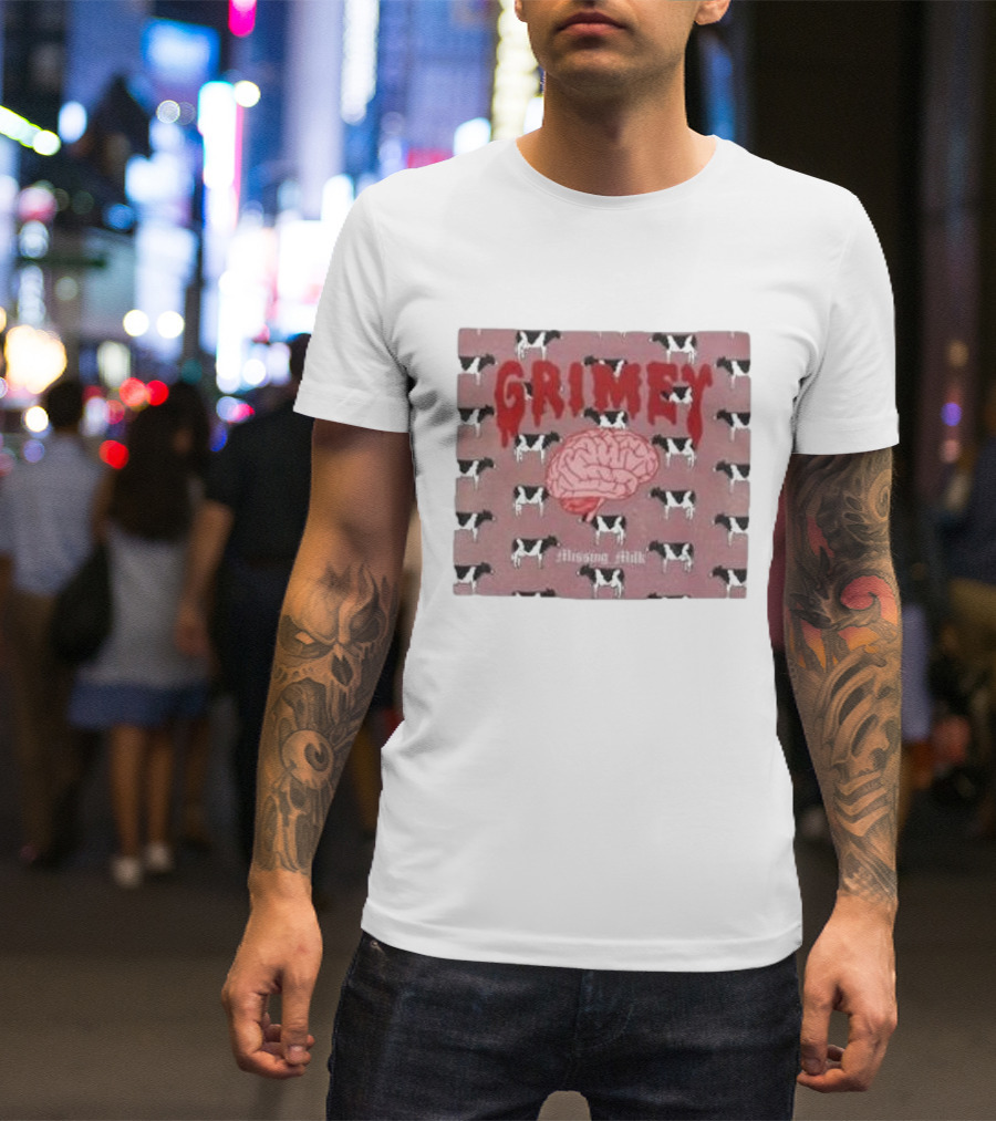 Grimey Missing Milk Brain And Cow T-Shirt