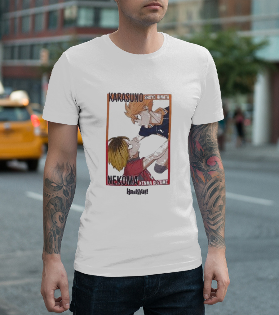 Haikyu Karasuno Shoyo Hinata Nekoma Kenma Kozume Dumpster Battle Duo T-Shirt