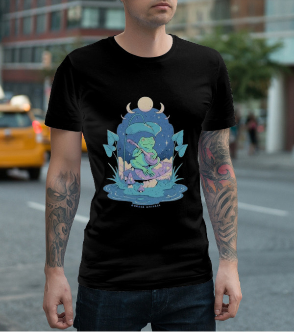 Cottage Frog Moonlit Forest Murder T-Shirt