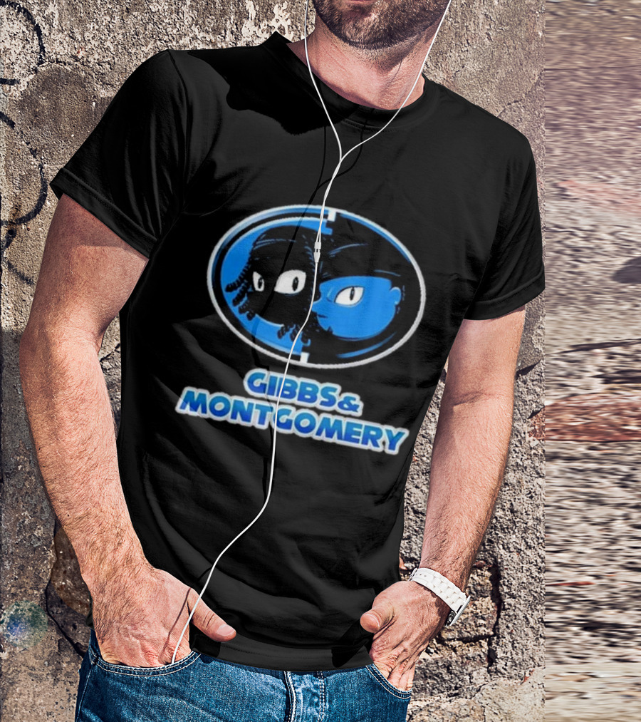 Gibbs And Montgomery Oval Characters Blue Emblem T-Shirt