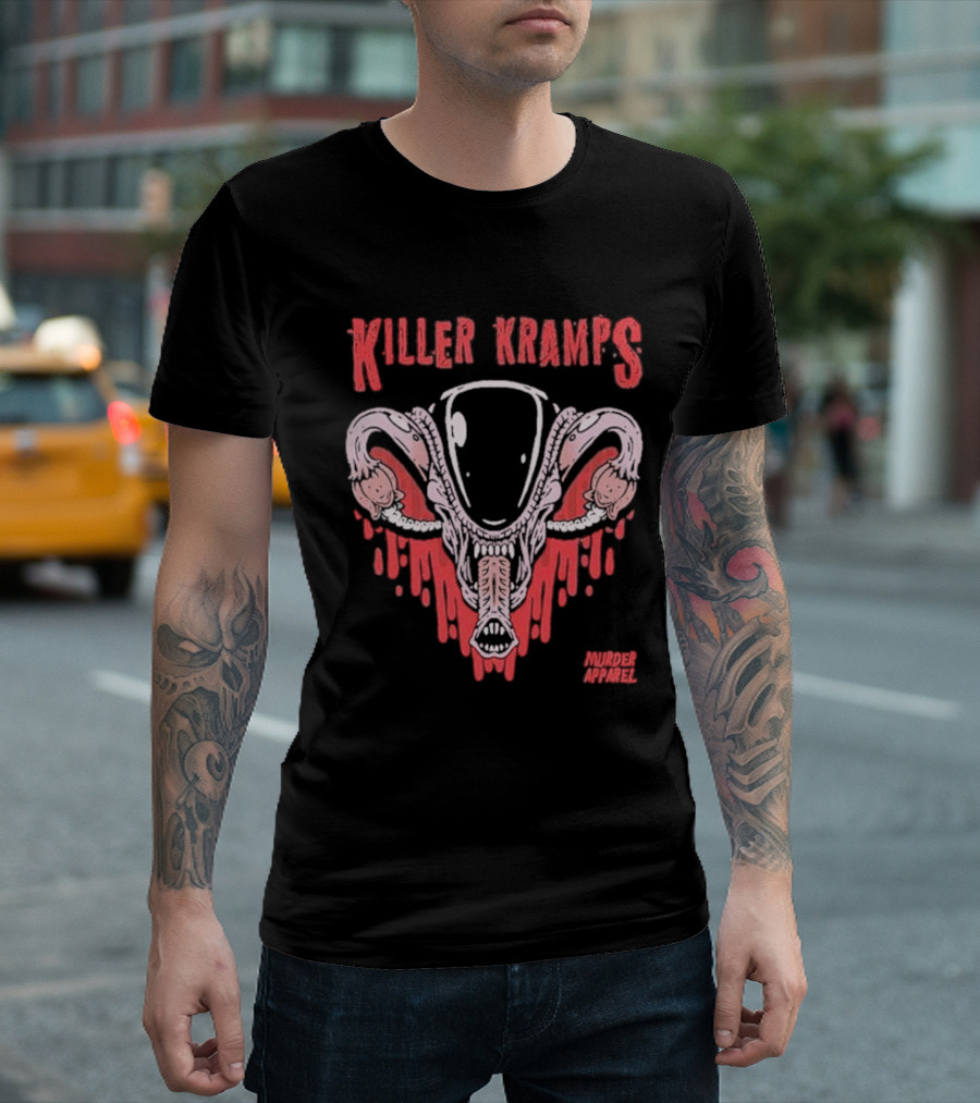 Killer Kramps Alien Murder Apparel Dripping Horror T-Shirt