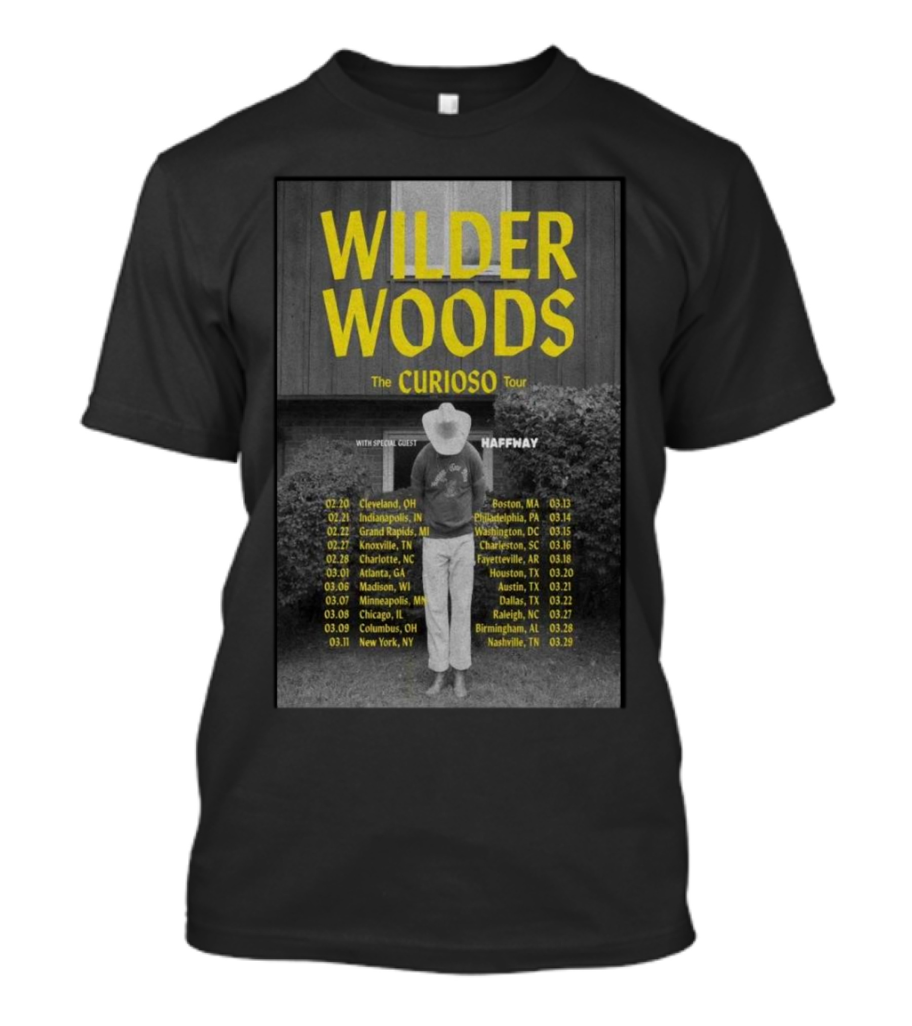 Wilder Woods The Curioso Tour 2025 Dates Locations Featuring Haffmay T-Shirt