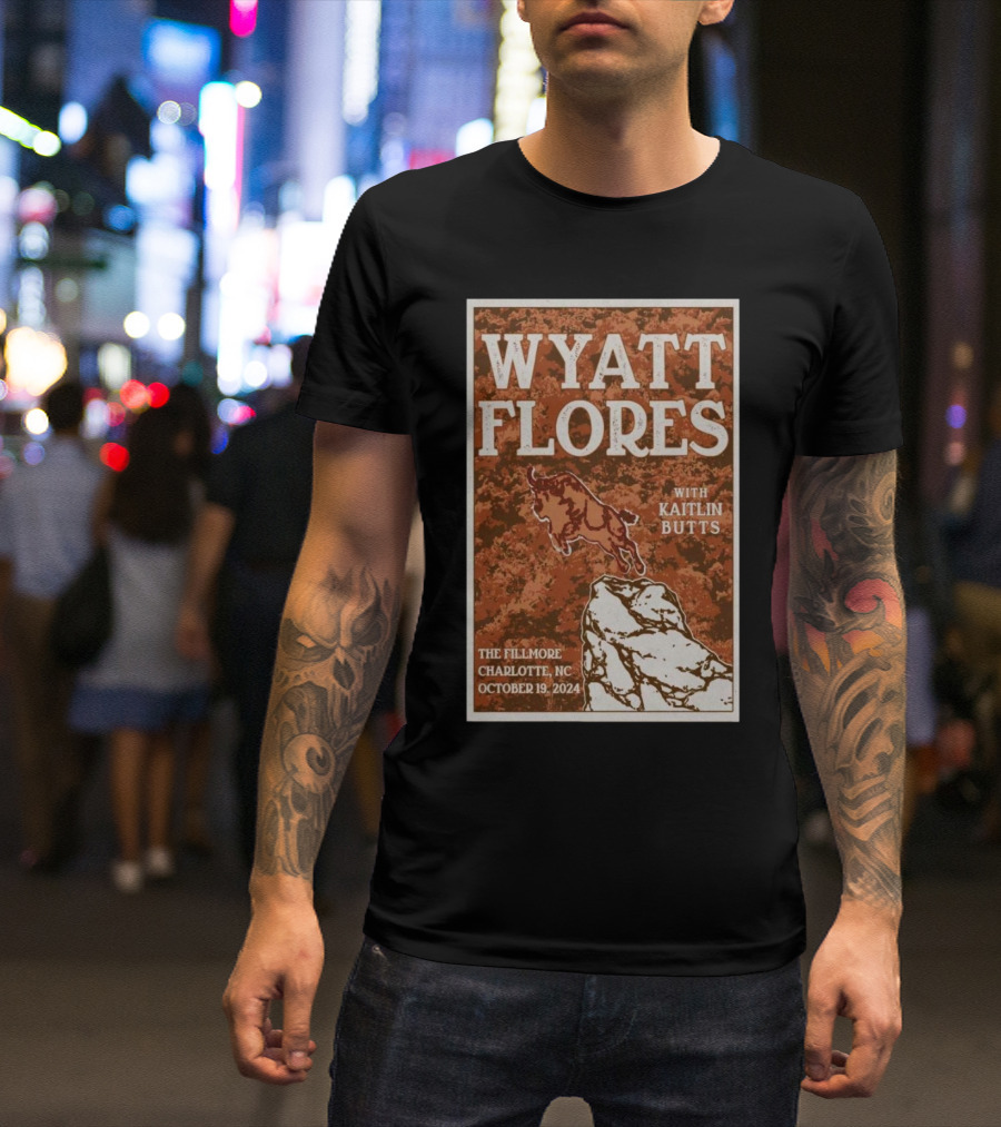Wyatt Flores With Kaitlin Butts The Fillmore Charlotte NC October 19 T-Shirt