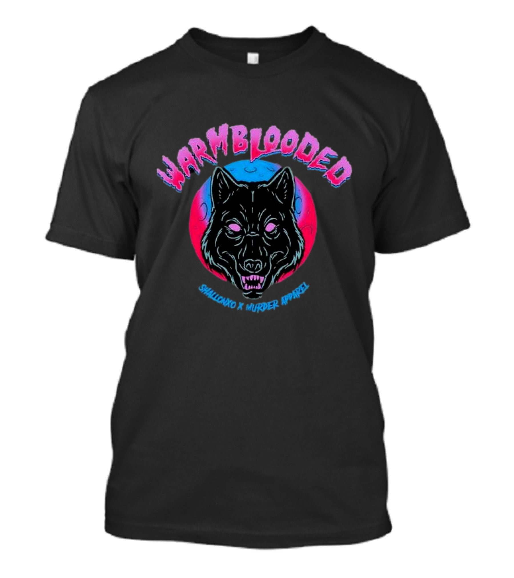Warmblooded Wolf Shallonxo X Murder Apparel Retro Neon T-Shirt