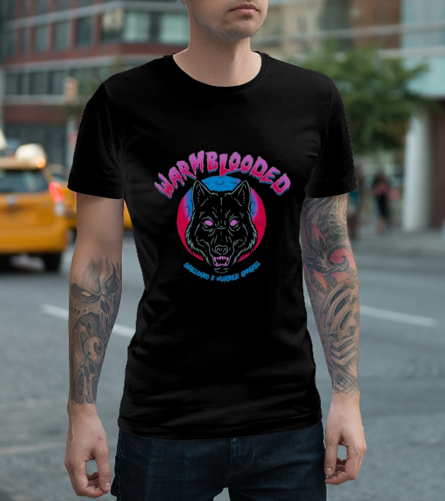 Warmblooded Wolf Shallonxo X Murder Apparel Retro Neon T-Shirt