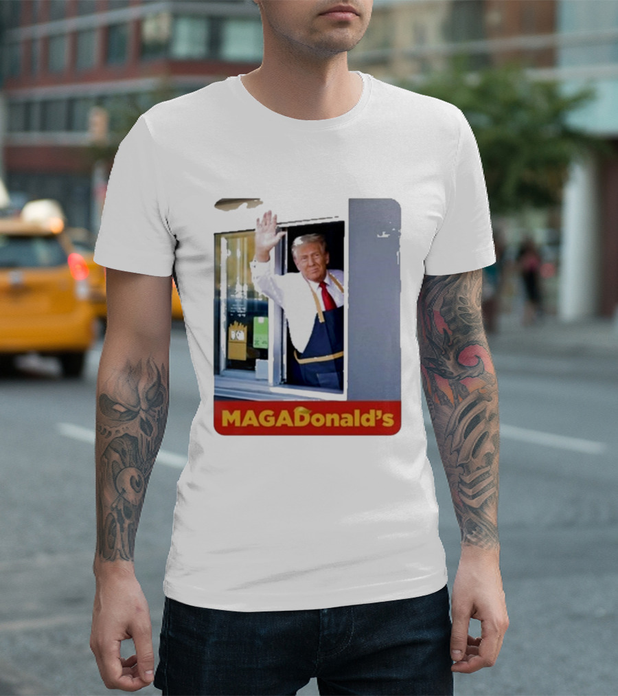 TRUMP MAGADONALD'S Drive-Thru Parody Image T-Shirt