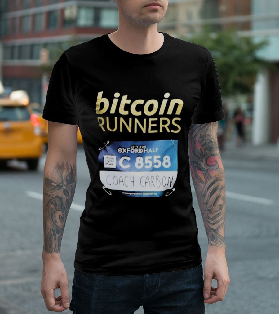 Bitcoin Runners Oxford Half C 8558 Coach Carbon T-Shirt