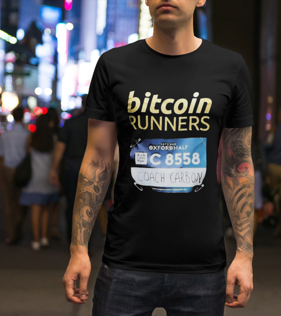 Bitcoin Runners Oxford Half C 8558 Coach Carbon T-Shirt