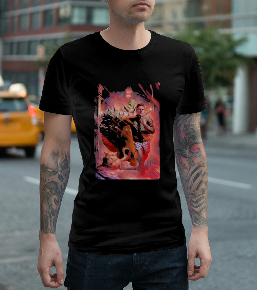 DCC Cover No Litle Man Running With Cat In Surreal Scene T-Shirt