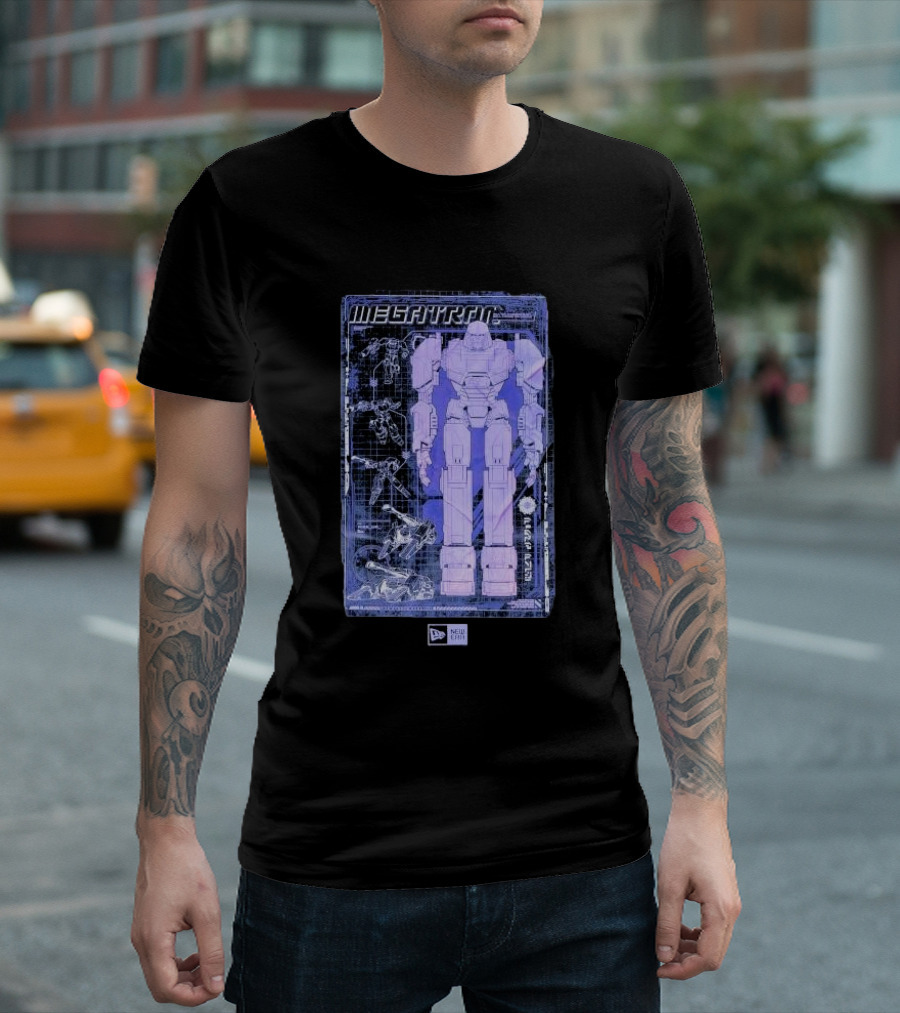 New Era Transformers Megatron Blueprint Black T-Shirt