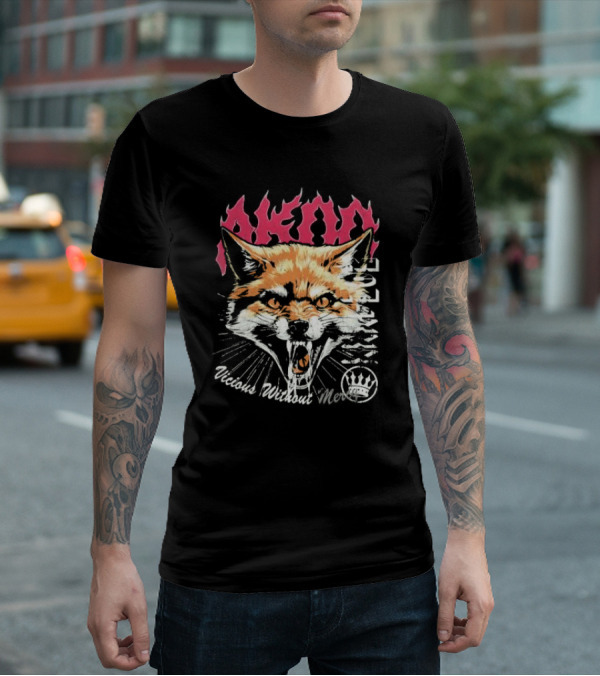 Akimo Vicious Without Mercy Orange Fox Crown T-Shirt