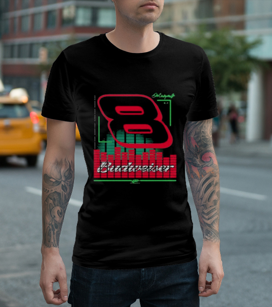 Dale Earnhardt Jr 8 Budweiser Racing Graphics T-Shirt
