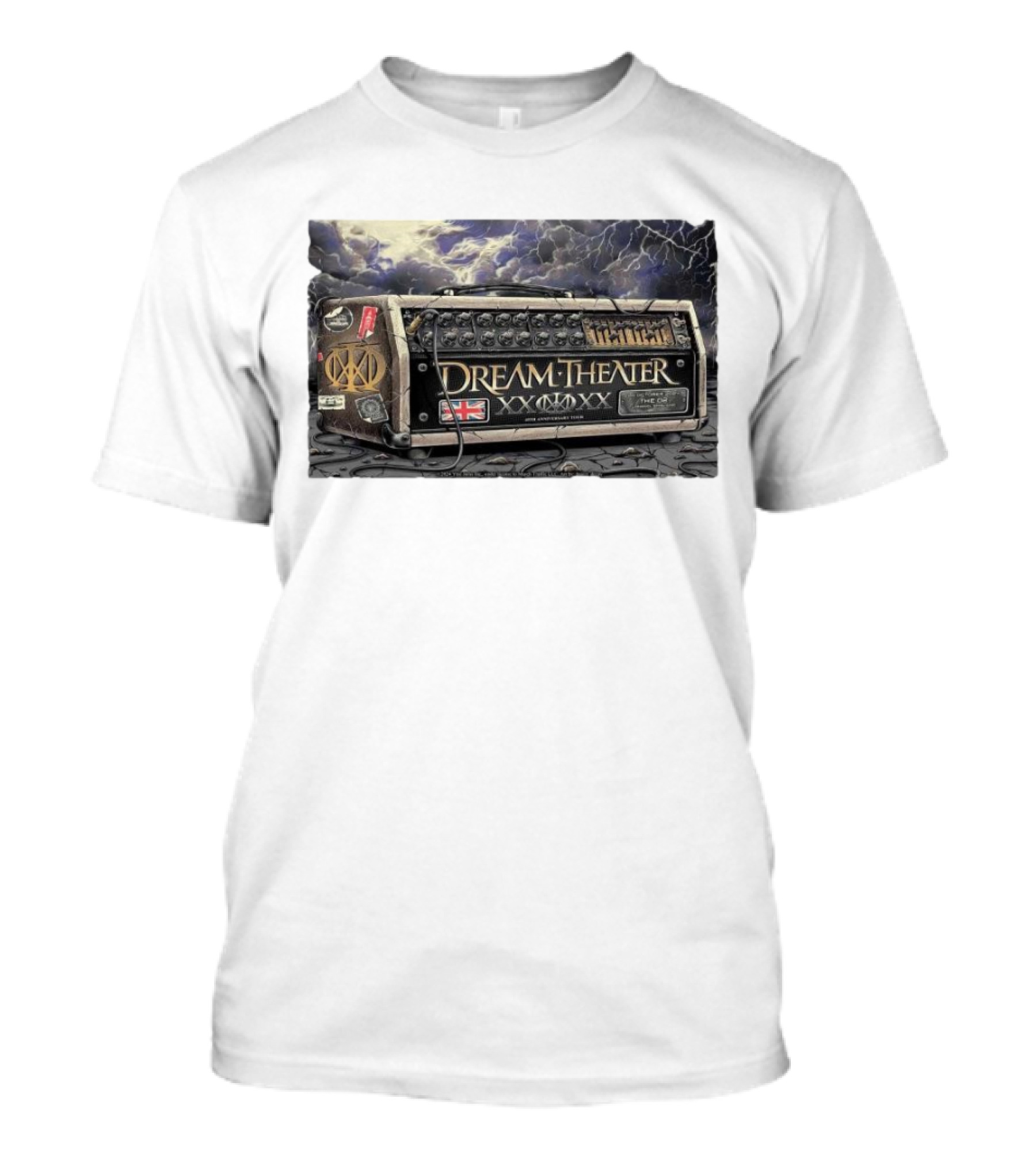 Dream Theater The O2 London UK Tour 20 October 2024 Amplifier Design With XX XX Lightning Clouds T-Shirt