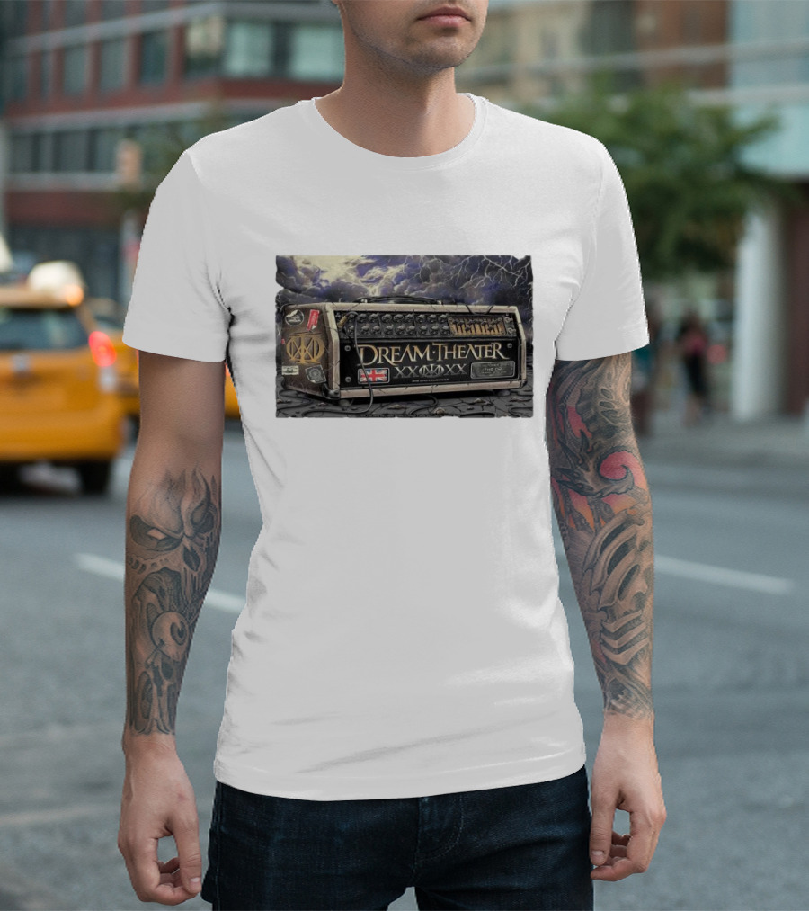 Dream Theater The O2 London UK Tour 20 October 2024 Amplifier Design With XX XX Lightning Clouds T-Shirt