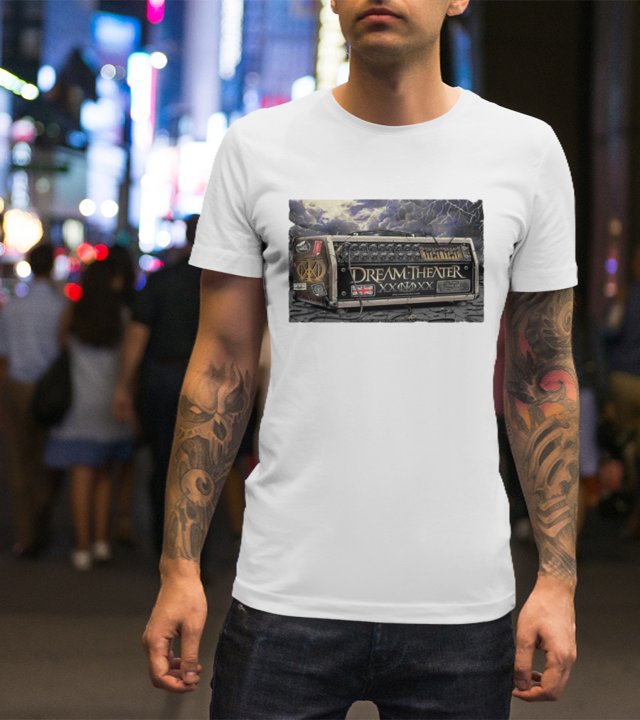 Dream Theater The O2 London UK Tour 20 October 2024 Amplifier Design With XX XX Lightning Clouds T-Shirt