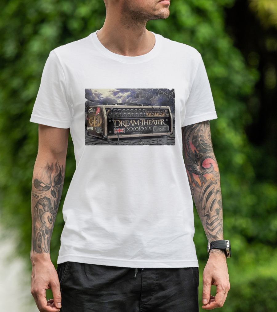 Dream Theater The O2 London UK Tour 20 October 2024 Amplifier Design With XX XX Lightning Clouds T-Shirt