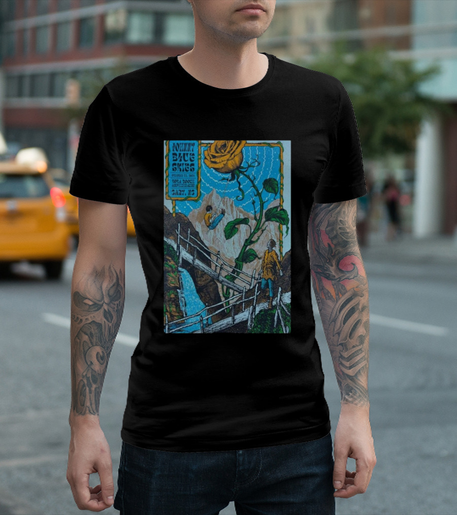 Johnny Blue Skies Sturgill Simpson Spiraling Rose Mountain Adventure Cary NC October 22 T-Shirt