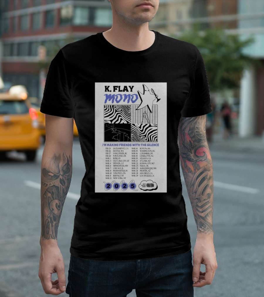 K.Flay Mono Tour 2025 I’m Making Friends With The Silence T-Shirt