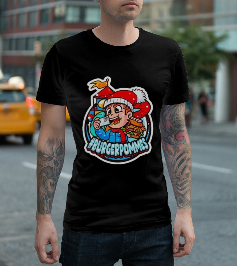 Burgerpommes Lukasbs Christmas T-Shirt