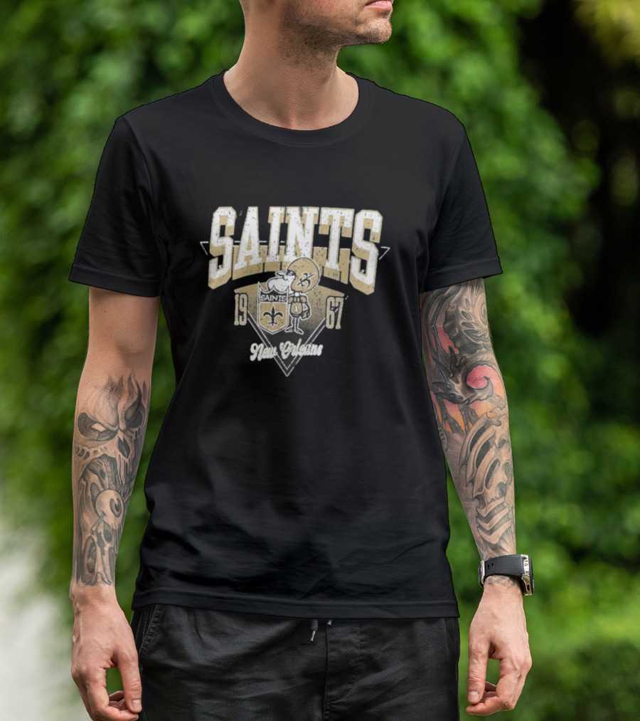 New Orleans Saints 1967 Vintage Fanatics Never Over T-Shirt