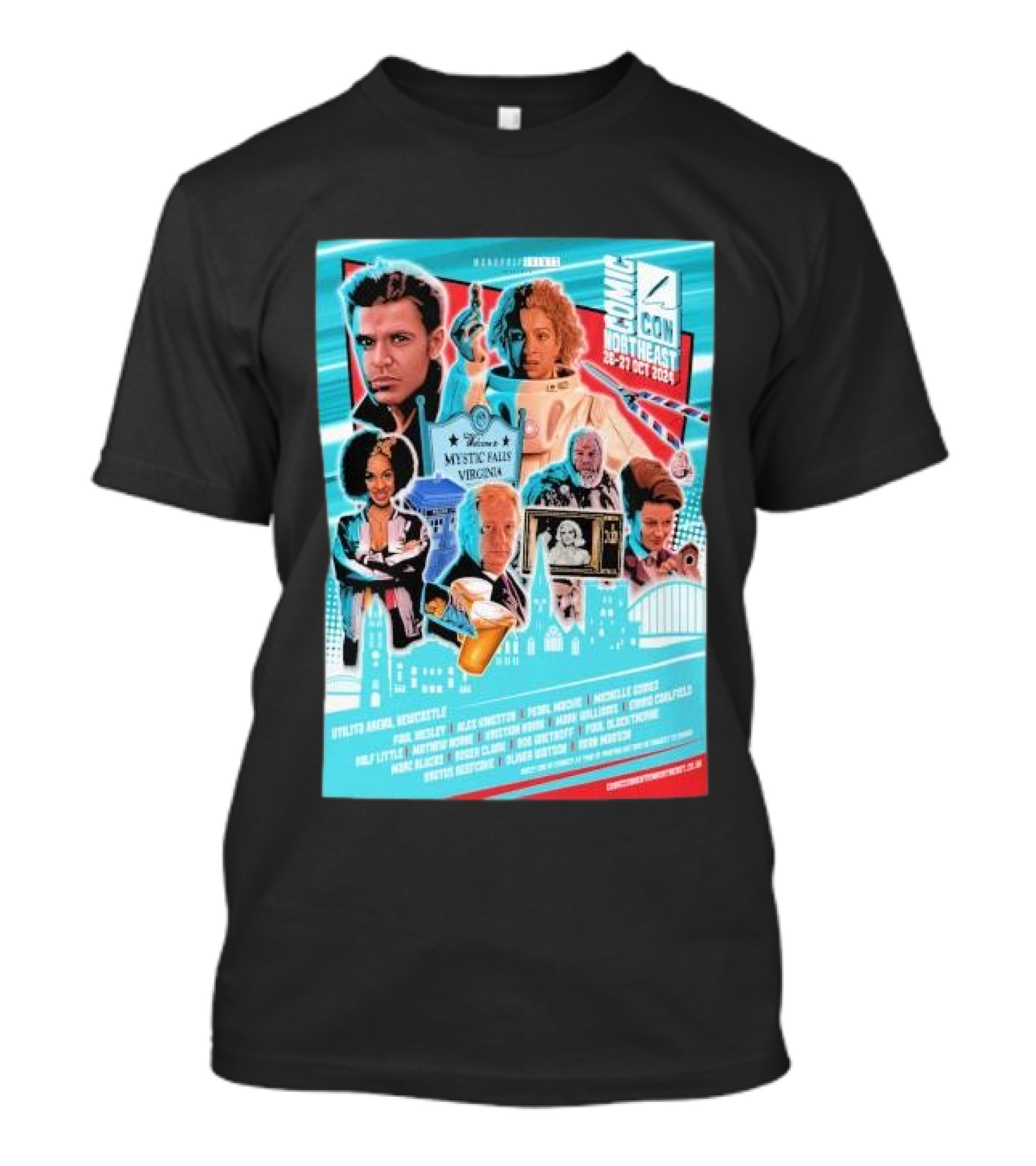 Comic Con Northeast 2024 Newcastle Mystic Falls Virginia Monopoly Event October Present T-Shirt