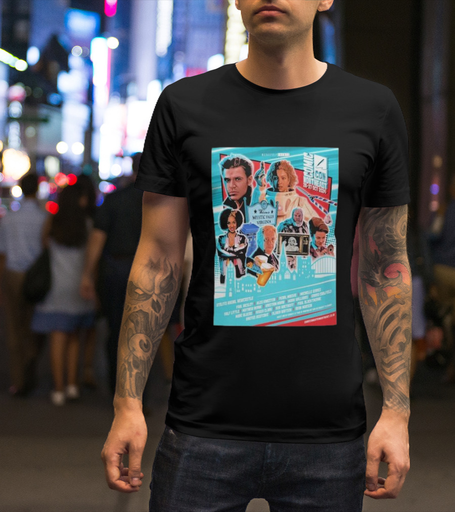 Comic Con Northeast 2024 Newcastle Mystic Falls Virginia Monopoly Event October Present T-Shirt