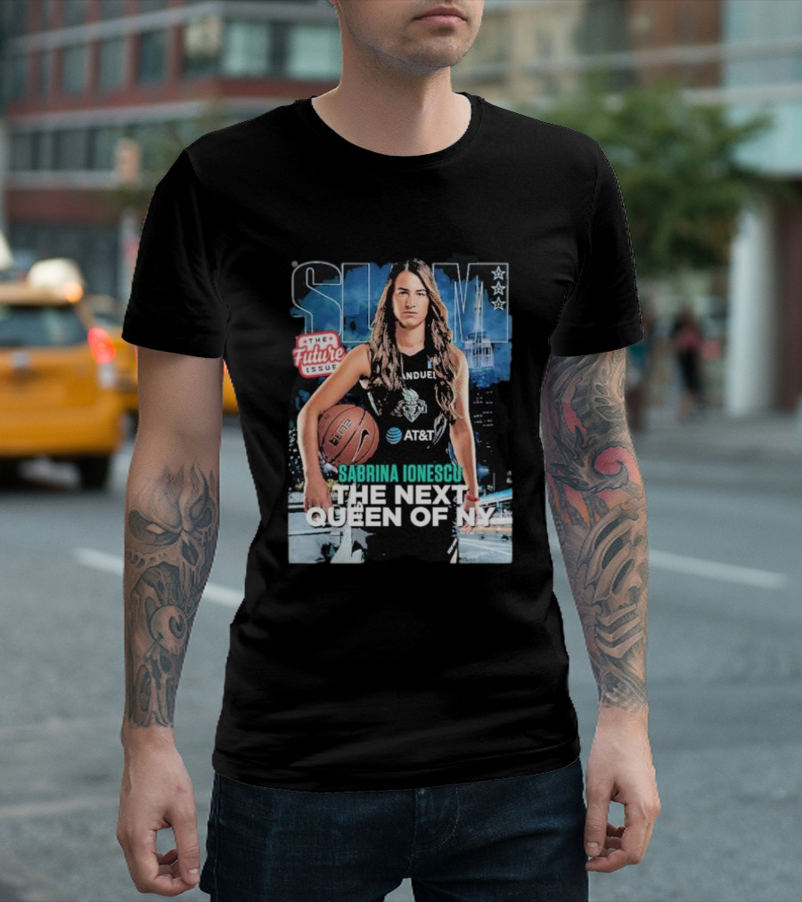 Slam The Future Issue Sabrina Ionescu The Next Queen Of NY Basketball Skyline T-Shirt