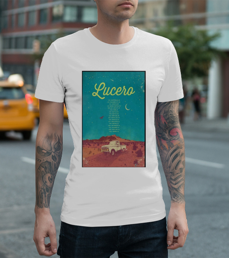 Lucero Nov 2024 Tour Fayetteville Lawrence Salt Lake Santa Ana San Francisco Seattle Portland Los Angeles Solana Beach Phoenix Denver Memphis T-Shirt