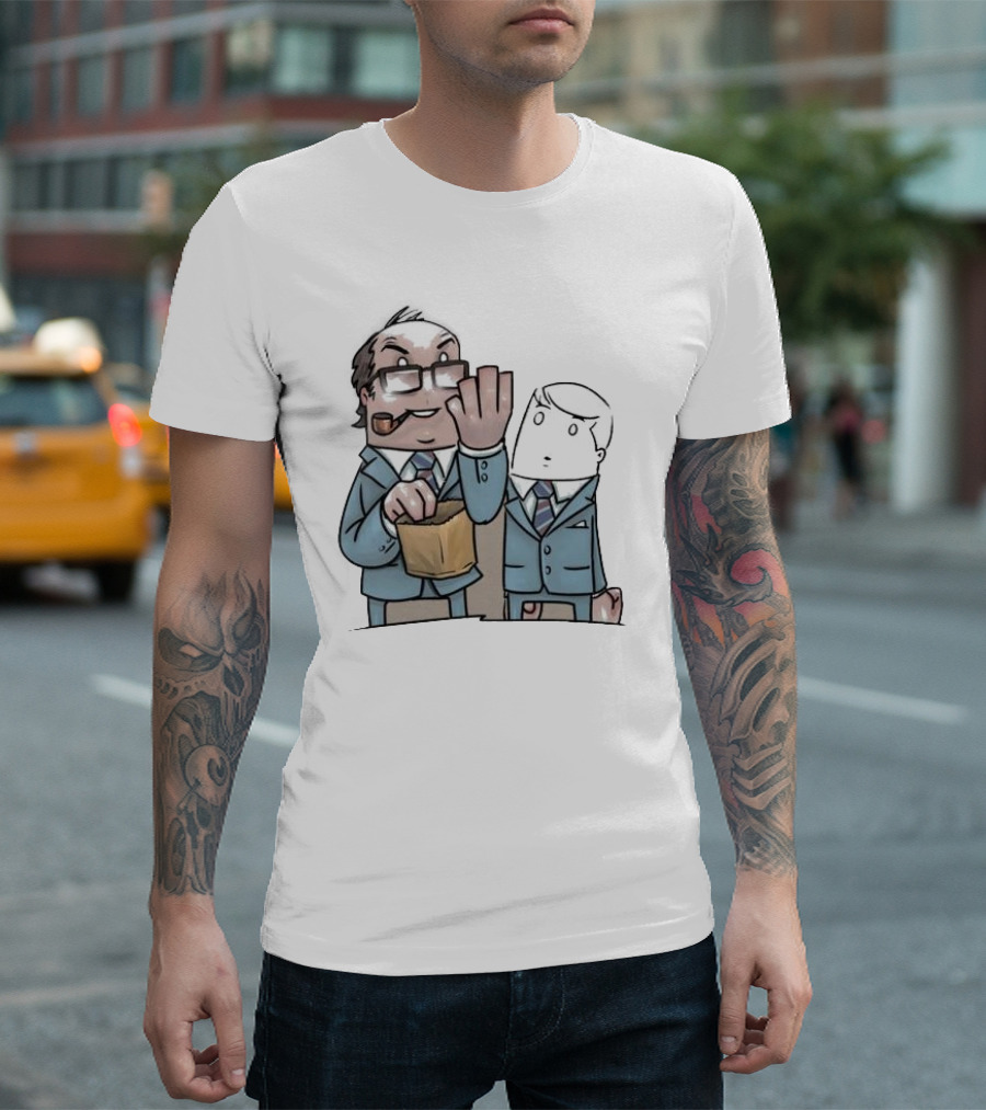Morecambe And Wise Paper Bag Trick HappyToast 2024 Cartoon Duo T-Shirt