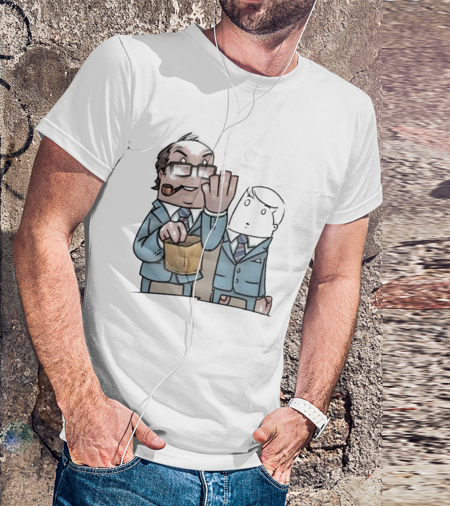 Morecambe And Wise Paper Bag Trick HappyToast 2024 Cartoon Duo T-Shirt