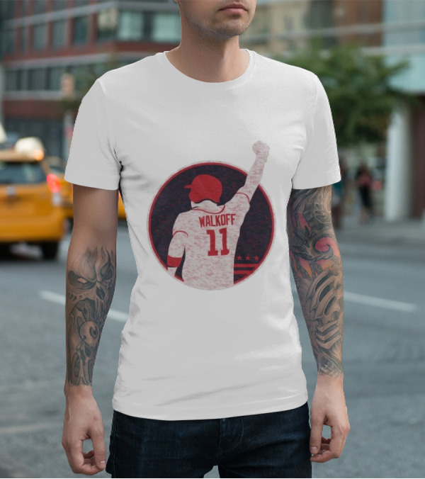Mr Walkoff 11 Baseball Red Circle T-Shirt