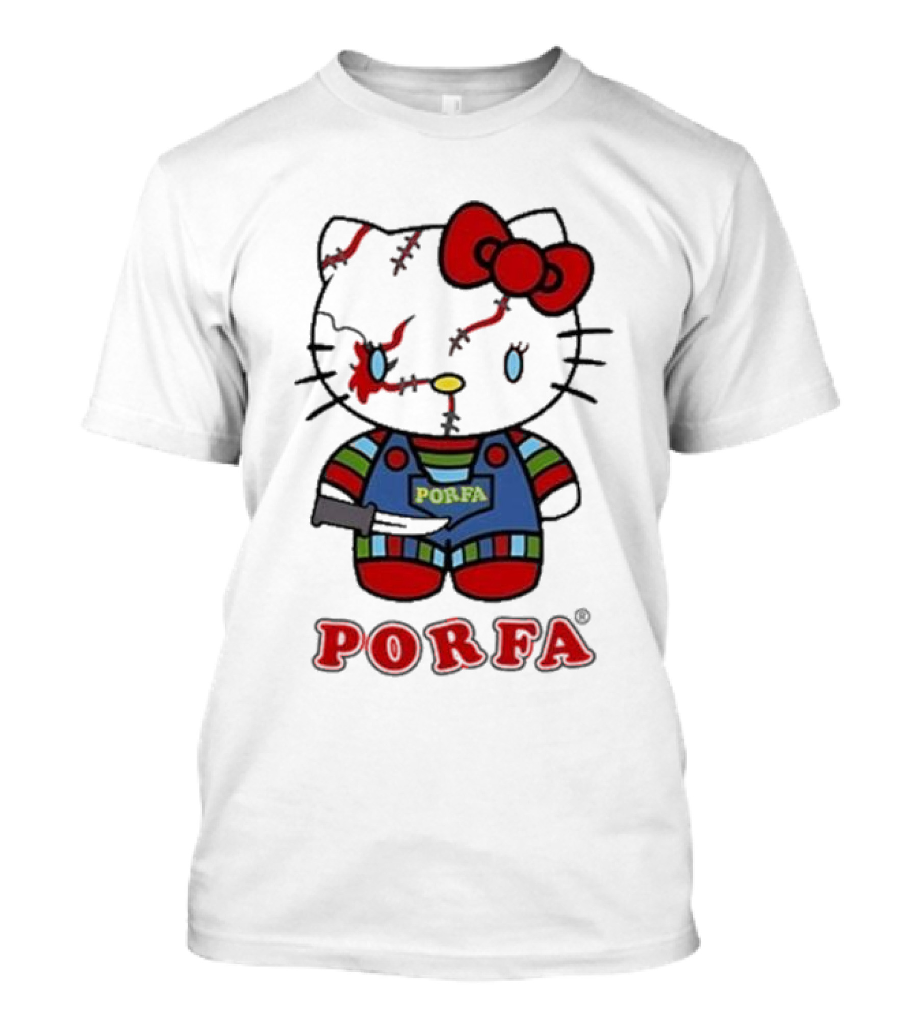 Por Favor Porfa Zombie Hello Kitty Halloween T-Shirt
