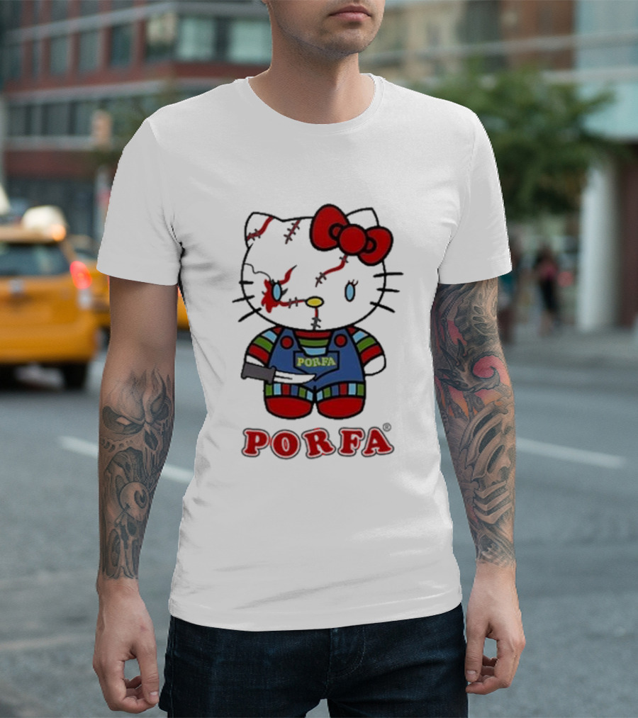 Por Favor Porfa Zombie Hello Kitty Halloween T-Shirt