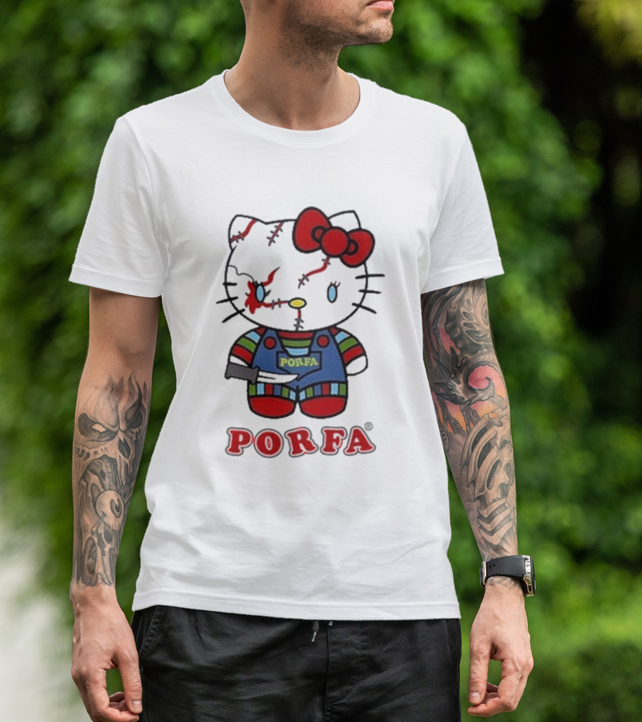 Por Favor Porfa Zombie Hello Kitty Halloween T-Shirt