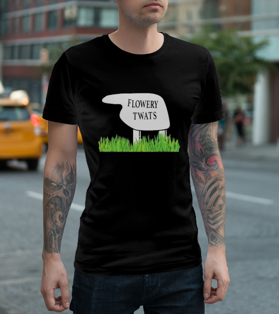 Flowery Twats Fawlty Towers Word Games Obsession T-Shirt