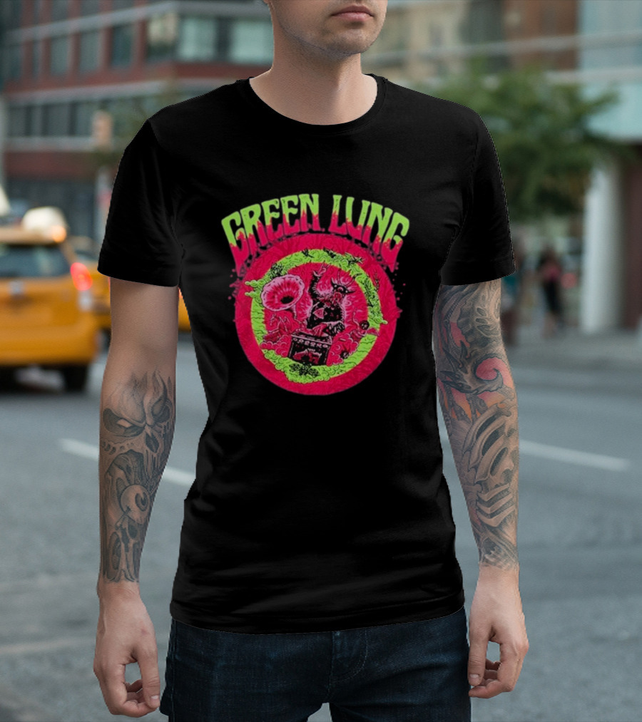 Green Lung Psychedelic Goatwizard DJ Visions T-Shirt