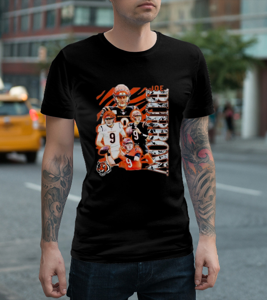 Joe Burrow Cincinnati Bengals Football Player 2024 Tiger Stripes T-Shirt
