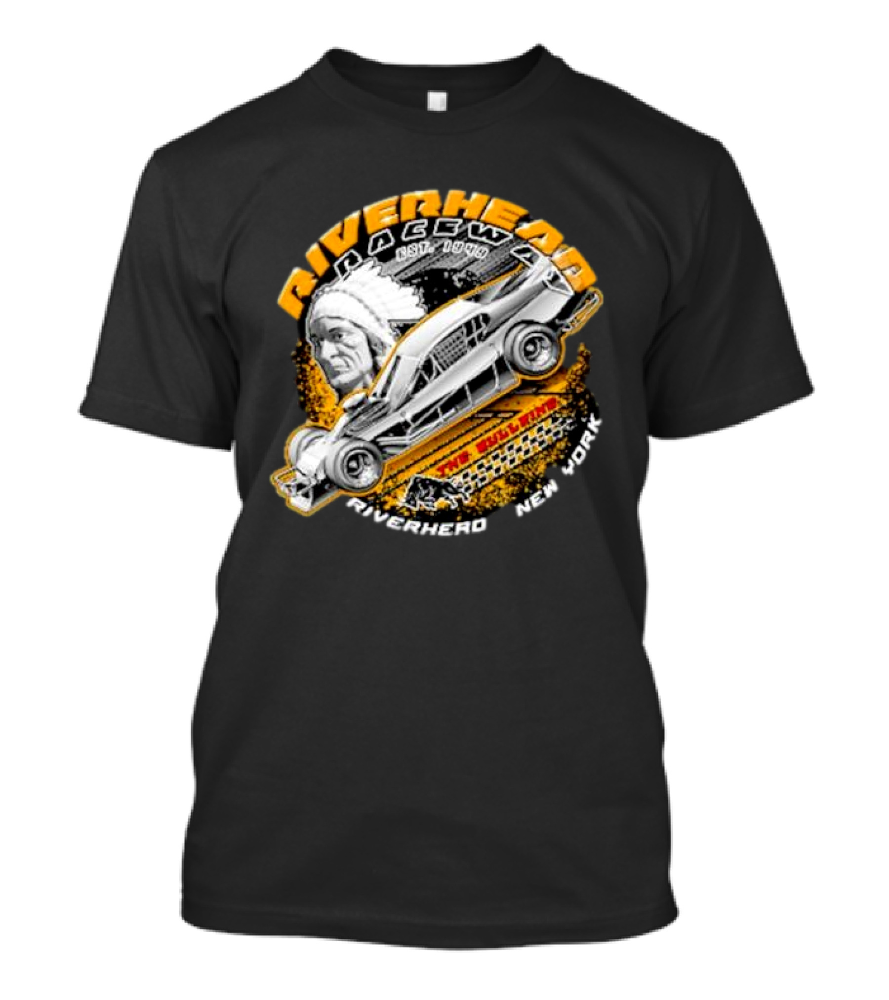 Riverhead Raceway Car Graphic Est 1940 Riverhead New York T-Shirt