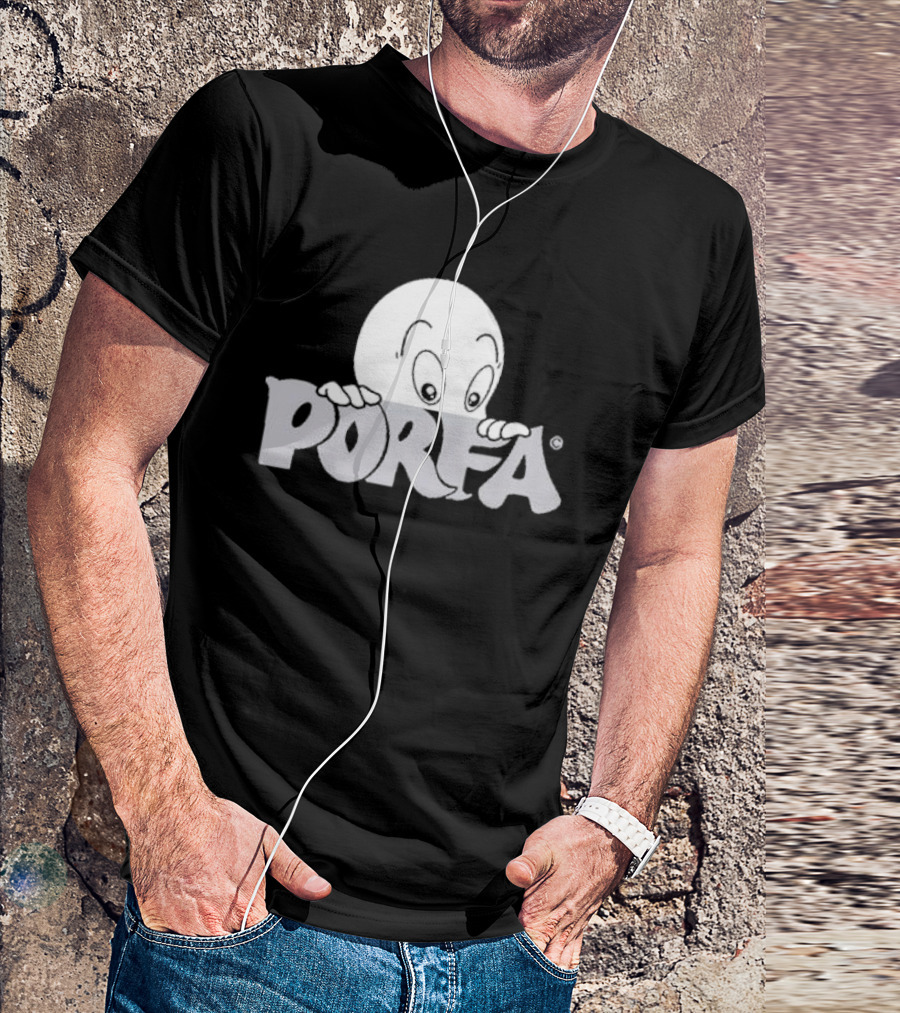 Por Favor Fall 2024 Porfa Caspa Character Peeking T-Shirt