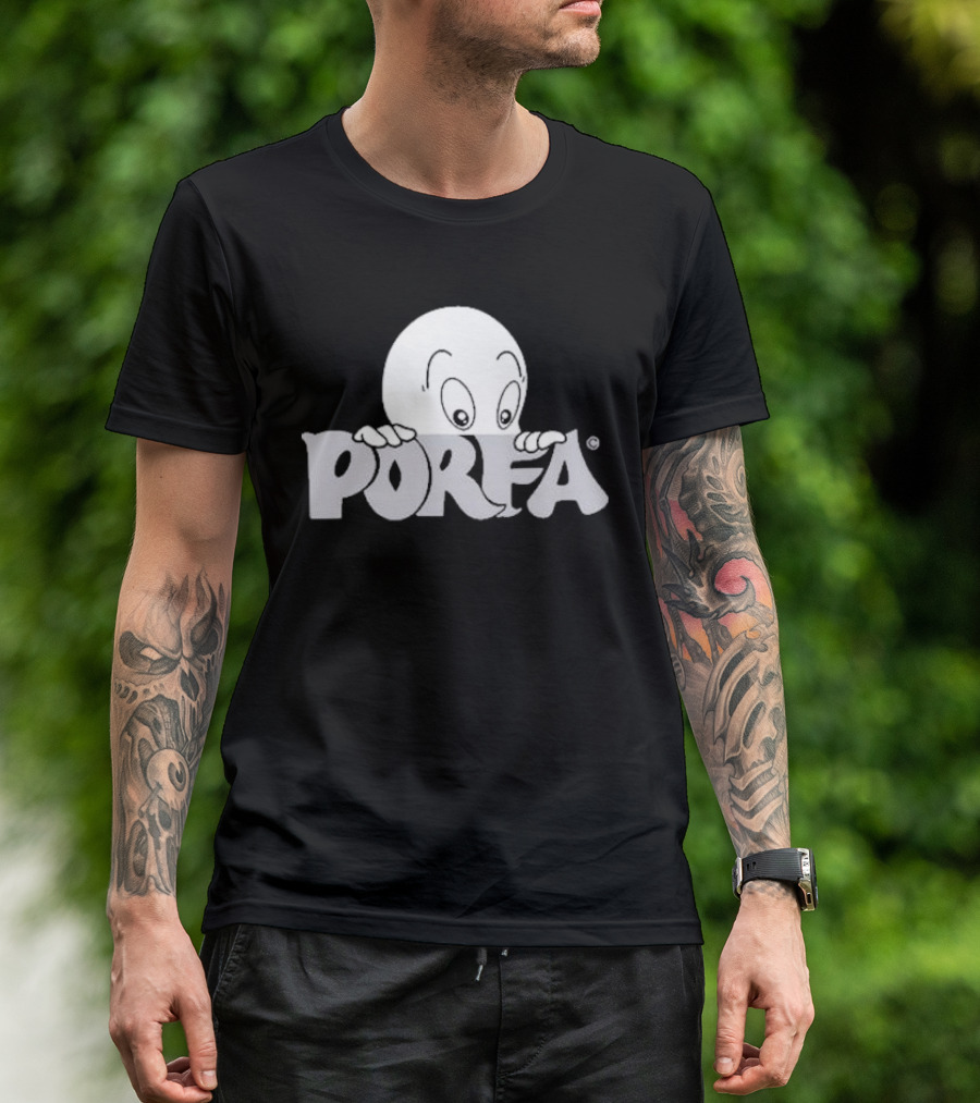 Por Favor Fall 2024 Porfa Caspa Character Peeking T-Shirt