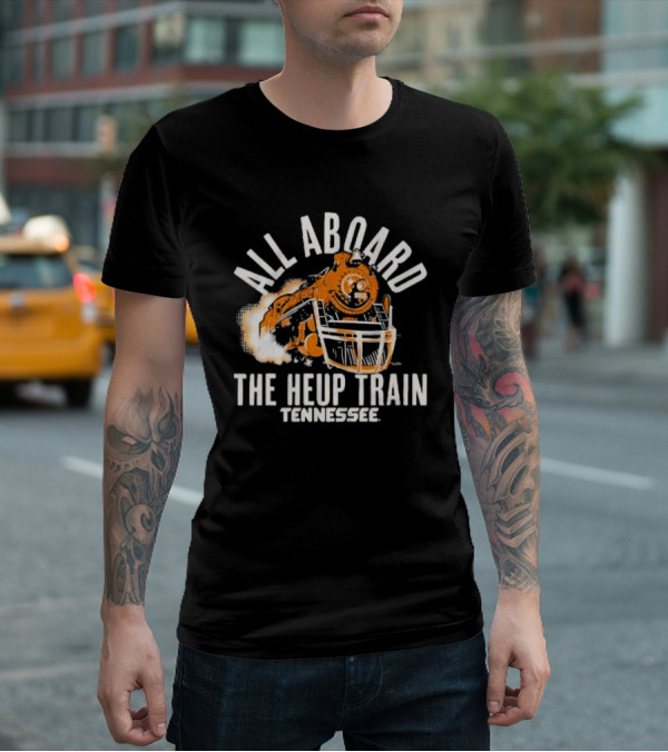 Tennessee All Aboard The Heup Train Volunteers Football T-Shirt
