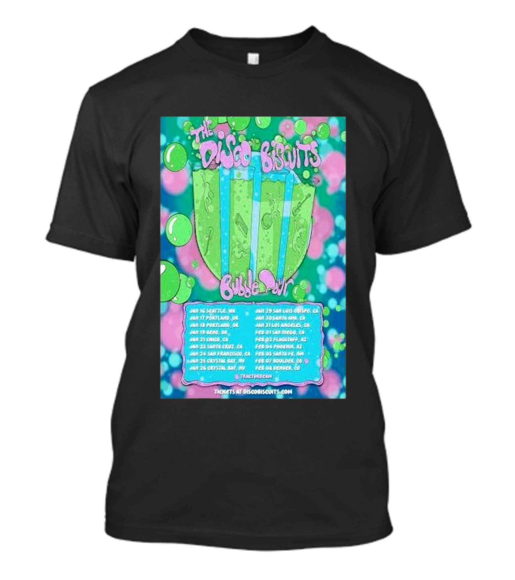 The Disco Biscuits Bubble Tour American 2024 Concert Dates Highlights T-Shirt