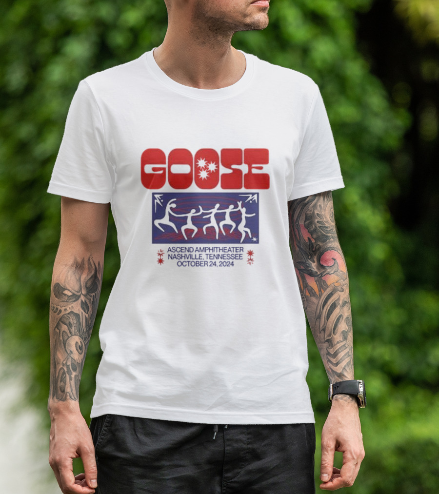 Goose Ascend Amphitheater Nashville October 24 2024 Dancing Figures T-Shirt