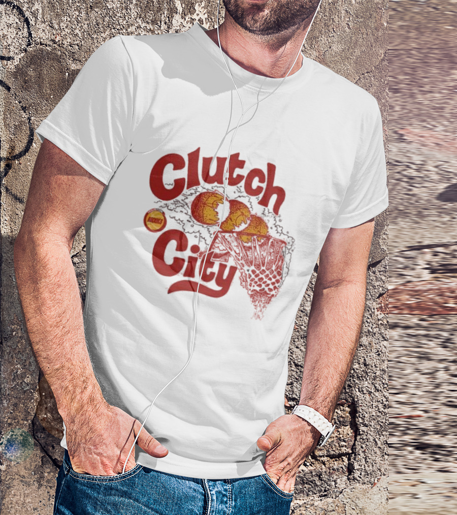 Houston Rockets Clutch City Nostalgia Burst Basketball Net T-Shirt
