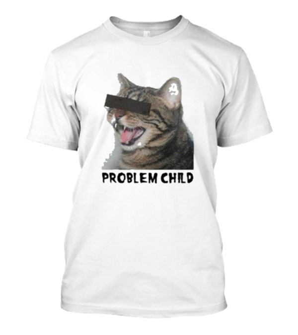 PROBLEM CHILD Cat Meme Censored Face T-Shirt
