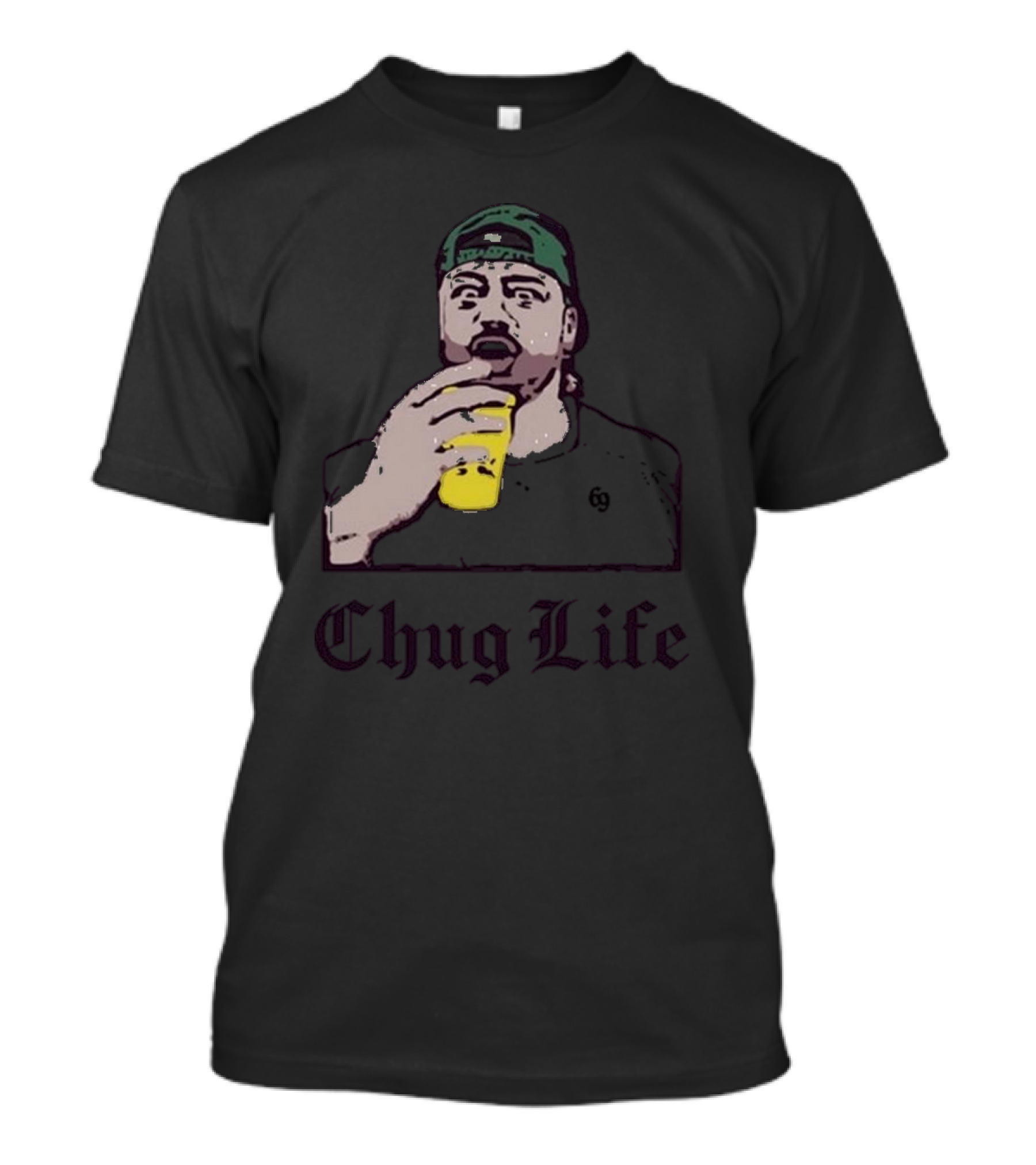 Campeche Collective David Bakhtiari Chug Life 69 Yellow Cup Green Cap T-Shirt